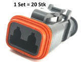 DT06-2S-CE13 - TE  Steckergehäuse 2P, DT, PLUG, E SEAL, Schwartz