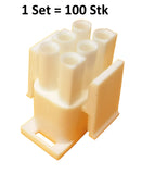 350715-1 - TE  Steckergehäuse 6pol weiß A002 Raster : 6.35 mm