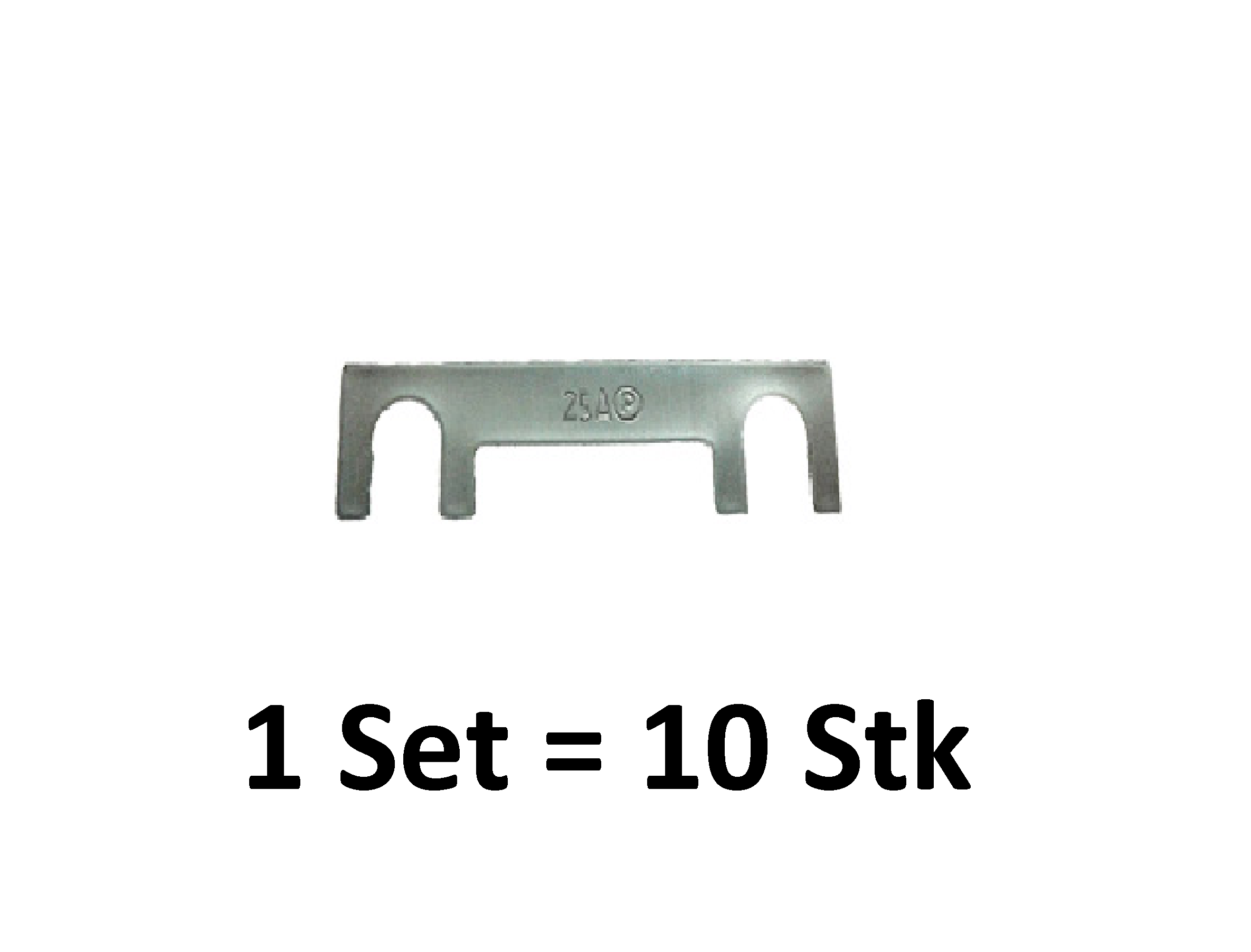 Littelfuse, 156.5610.5252, Streifensicherung, 25A Sicherung, DIN 72581, Form B, KFZ Elektrik, Solarsicherung, 30mm Lochabstand, Metallstreifensicherung.