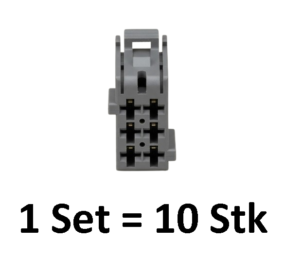 TE Connectivity, 1-965640-3, MQS, Micro Quadlok System, 6-polig, 6-way, Buchsengehäuse, Schwarz, Black, Automotive, Signalübertragung, Kleinststeckverbinder