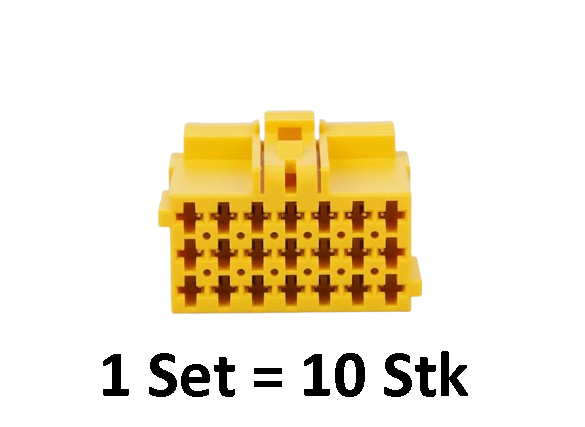 TE Connectivity, 1-967625-5, MQS, Micro Quadlok System, 21-polig, 21-way, Buchsengehäuse, Gelb, Yellow, Automotive, Signalübertragung, SG74