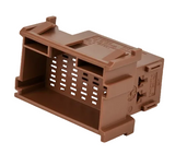 TE Connectivity, 1-967630-1, MQS, Micro Quadlok System, 21-polig, 21-way, Steckergehäuse, Tab Housing, Braun, Brown, Automotive, FG73l