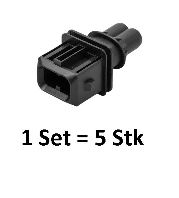 TE Connectivity, 106462-1, JPT Gehäuse, 2-polig, Stiftgehäuse, Tab Housing, Junior Power Timer, FG21, Automotive Stecker, 2.8mm Messerleiste.