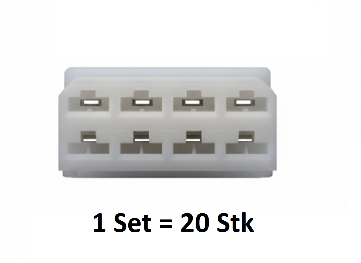163007 - TE STECKER GEH BU 8-POL FASTIN-FASTON, SG08 6,3 neutral