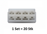 163007 - TE STECKER GEH BU 8-POL FASTIN-FASTON, SG08 6,3 neutral - pro 1 Set