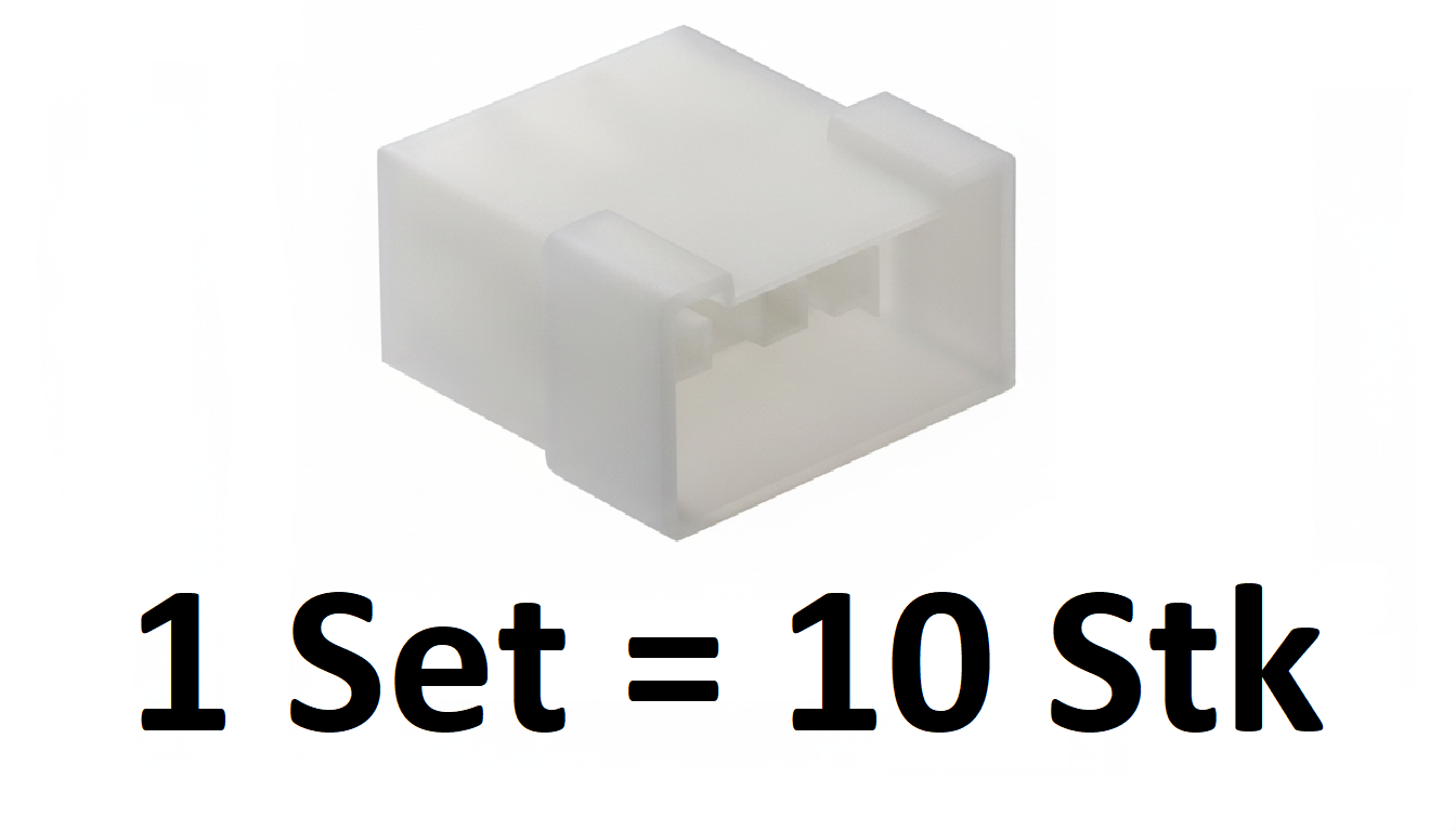TE Connectivity, 180901, AMP, Steckergehäuse, Plug Housing, 6,3 mm, Flachstecker, 4-polig, Hochstrom, High Current, KFZ-Elektrik, Steckverbinder, Tab Housing