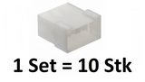 TE Connectivity, 180901, AMP, Steckergehäuse, Plug Housing, 6,3 mm, Flachstecker, 4-polig, Hochstrom, High Current, KFZ-Elektrik, Steckverbinder, Tab Housing