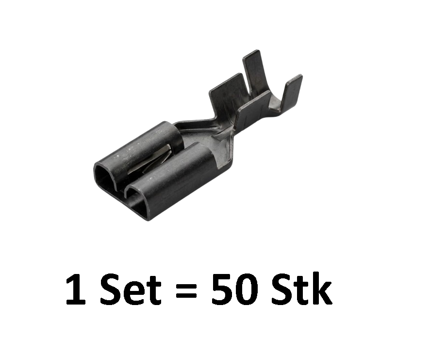 TE Connectivity, 6-160448-5, FASTIN-FASTON, Flachsteckhülse 6.3, verzinnt, 2.5mm2, Gehäusekontakt, Rastzunge, Automotive Stecker, Crimpterminal.