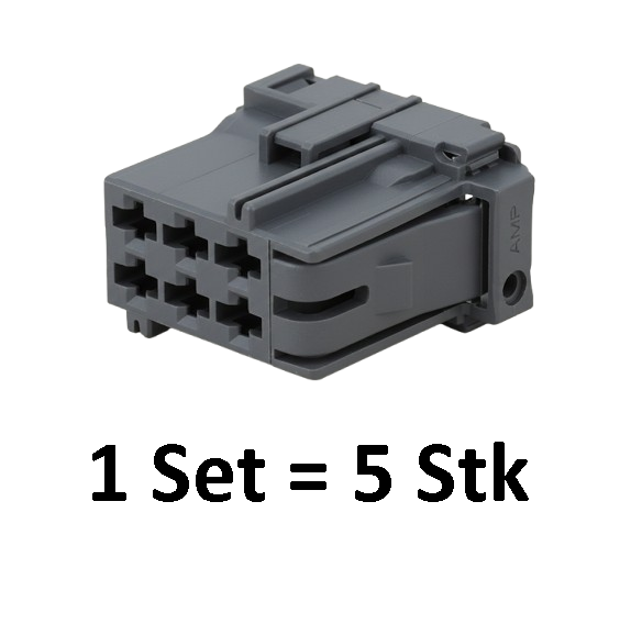 TE Connectivity, 8-968970-2, MQS Gehäuse, 6-polig, Buchsengehäuse, Kodierung B, Blau, Micro Quadlok System, Automotive Stecker.