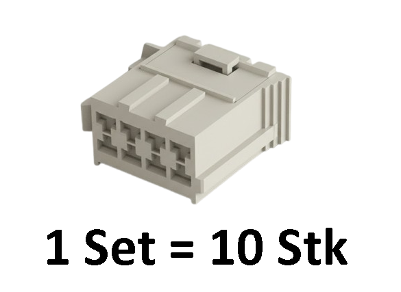 TE Connectivity, 927365-1, JPT Gehäuse, 8-polig, Buchsengehäuse, Junior Power Timer, 2.8mm Stecker, Automotive, weißes Gehäuse