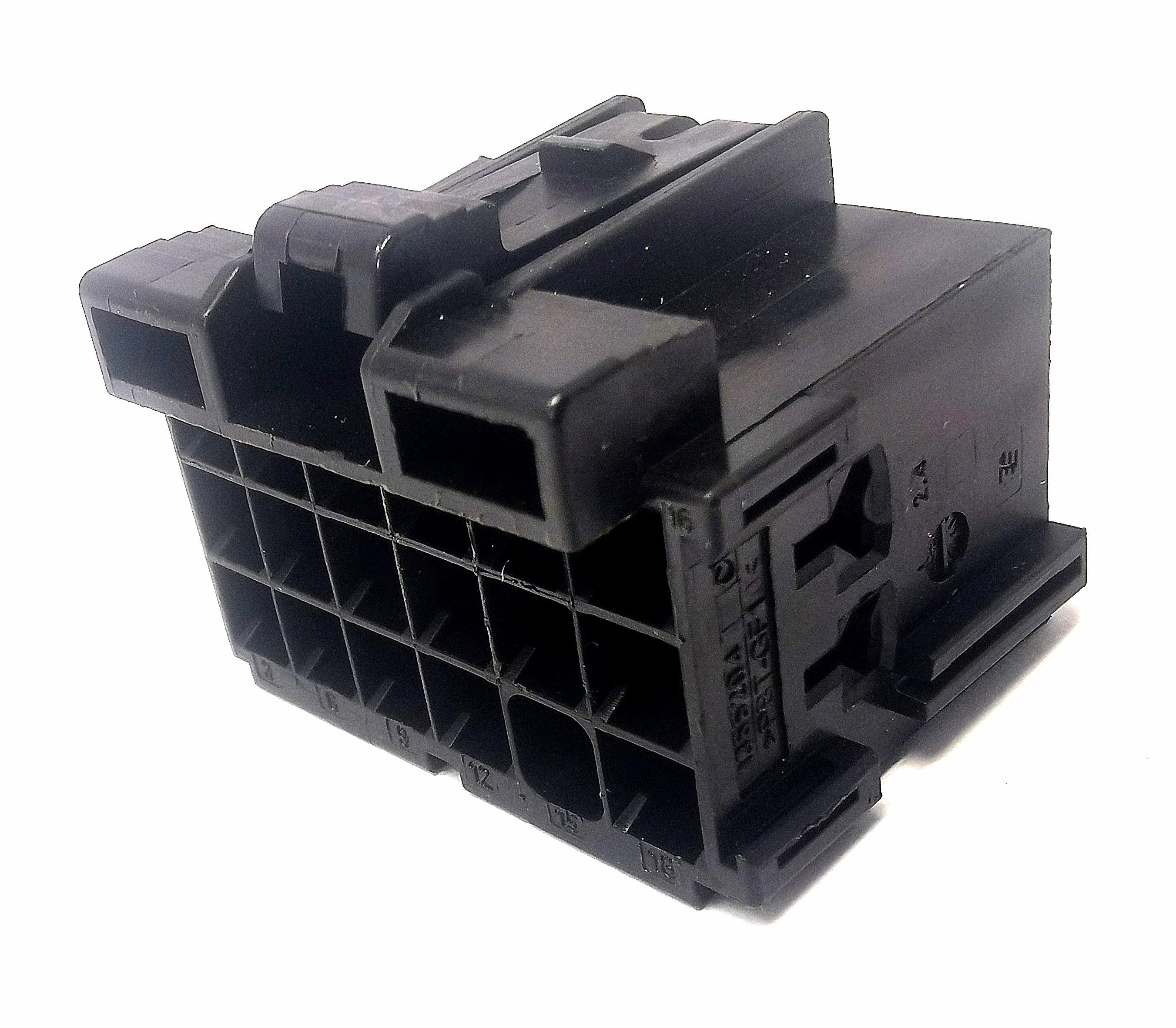 TE Connectivity, 1241581-1, MQS, Micro Quadlok System, 18-polig, 18-way, Buchsengehäuse, Schwarz, Black, Automotive, Signalübertragung, High Density